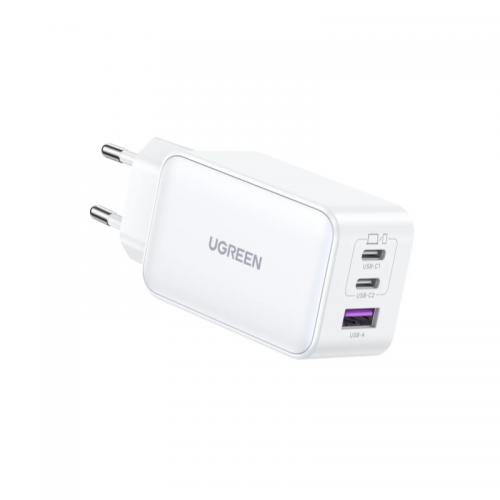 UGREEN USB A/C Wallcharger Nexode 15334 Dual C,1xUSB-A,65W,GaN,White